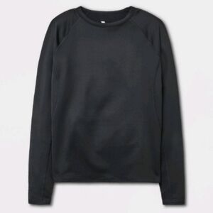 All in Motion Men's Relaxed Fit Long Sleeve Thermal Undershirt Black